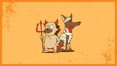 Halloween Dogs adobe illustrator concept dog illustration graphic design halloween holidays illustration illustrator spooky vector