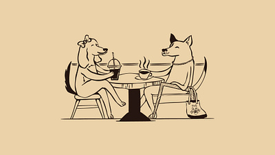 Coffee Dogs - FULANOS adobe illustrator branding coffee concept creative direction creative strategy design graphic design illustration illustrator vector
