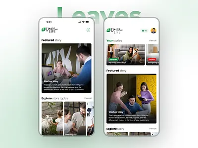 The Leaves: A Virtual Biographer appdesign ios mobileapp ui ux