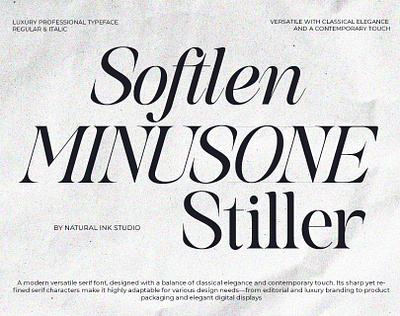 Softlen Minusone Stiller animation best seller branding bussines design editorial font font awesome font design illustration italic new serif serif smoothie ui versatile serif