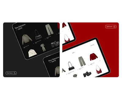 Fashion Website Design with Light/Black theme black theme branding clothes design e commerce fashion design light theme logo prototyping redesign web design website wordpress
