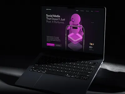 Social Media Agency Website agency website clean digital agency hero section landing page minimalist modern social media agency website ui ui design user interface website website design