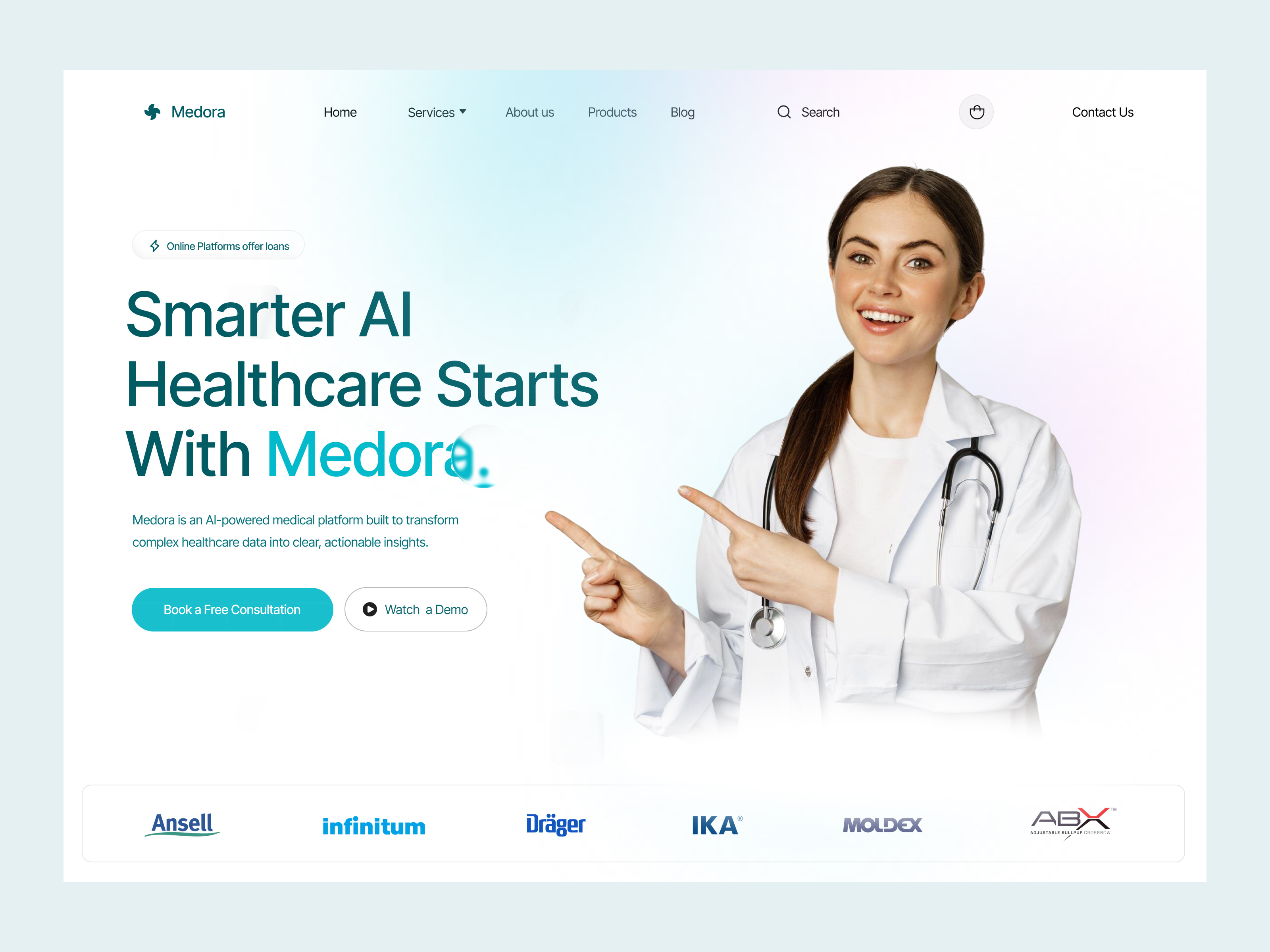 Example of Healthcare Website UI UX Design