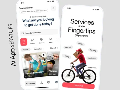 Ai service app design ai app ai app dedsign ai service app app app design app designer app developer barber app clean app find service maid app modern app service app design ui design ui designer