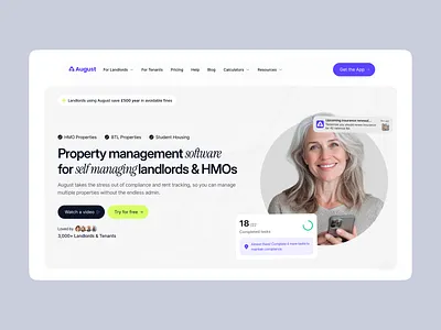 August – Finding Visual Clarity for a Complex Audience hero hero section landing page ui ui design uidesign uiux web design website