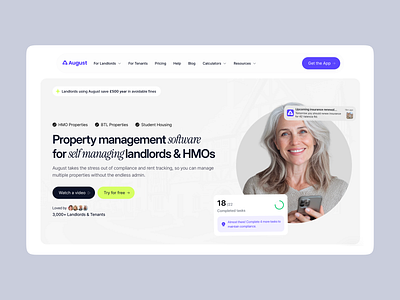 August – Finding Visual Clarity for a Complex Audience hero hero section landing page ui ui design uidesign uiux web design website