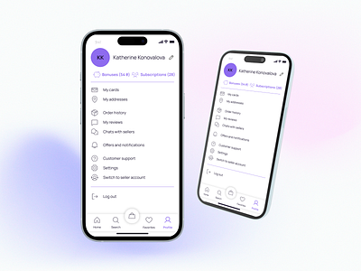 Marketplace App – Buyer Profile: Personal Data & Finances e commerce figma marketplace mobile app mobile ui shopping ui user profile ux design