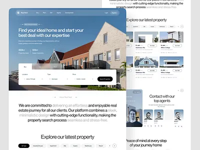 Real Estate Landing Page dashboard landing page listing property real estate real estate landing page real estate ui real estate website web design website
