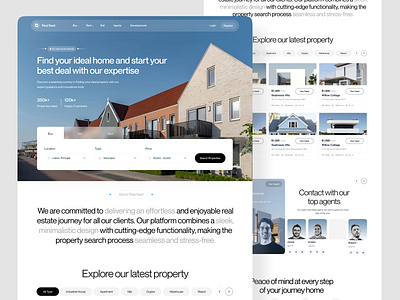 Real Estate Landing Page dashboard landing page listing property real estate real estate landing page real estate ui real estate website web design website