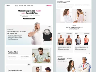 Weight Loss Healthcare Website healthcare landing page ui web website weight loss weightloss