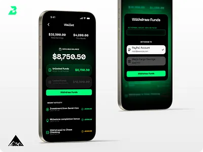 Backerz Wallet — Seamless Earnings & Withdrawals app app design app ui app wallet branding case study design investment talent ui wallet withdraw