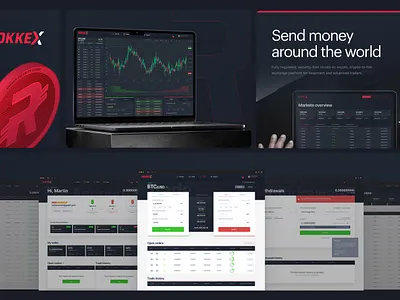 Rokkex - Crypto-currency trading platform app crypto design money trading ui ux web