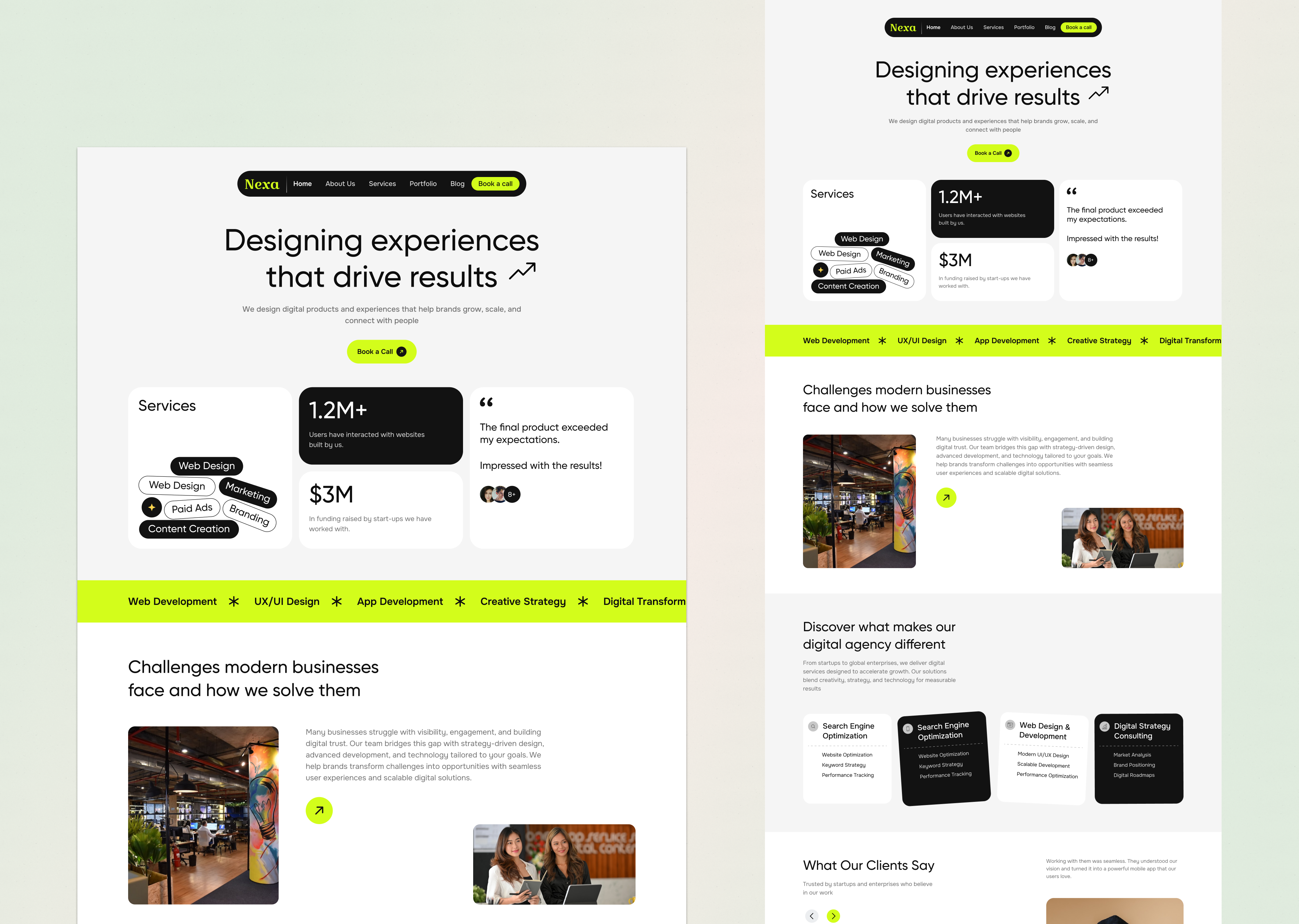 Nexa – Modern Digital Agency Website Design agencywebsite cleanui creativedesign designinspiration digitalagency dribbble minimaldesign moderndesign uidesign uiux uxdesign webdesign websitedesign