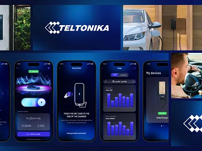 Teltonika Energy · EV charging home station app app charging ev mobile ui ux