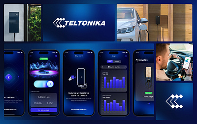Teltonika Energy · EV charging home station app app charging ev mobile ui ux