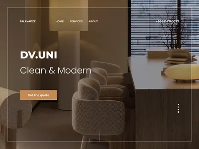 Minimal Interior Design - UX UI clean design interior interior design interior landing interior ui interior website minimal minimalism minimalistic modern ui ux web design website