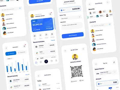 Finix - Fintech Mobile App Ui Kit android app app app design bank bank app banking app design finance finance app fintech fintech app ios app mobile design onixlab ui ui design ui designer ux wallet wallet app