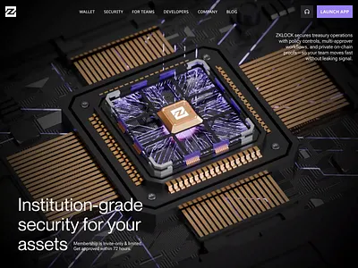 Zklock Landing page 3D animation 3d designer 3d hero 3d landing page ai animation blockchain crypto finance fintech hero screen hero section landing landing page security ui wallet web web design web3 website