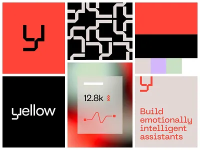 Yellow is Red ai animation brand branding clean colors enterprise icon logo logo concept modern patterns sprint typography visual identity web design wordmark