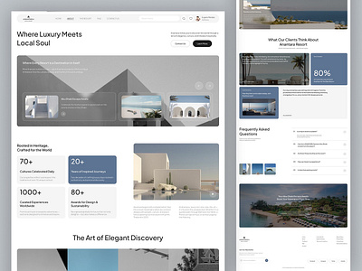 ANANTARA - Luxury Resort Booking App Website Design - About Page 3d figma graphic design travel ui web design website website design