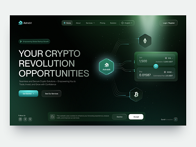 Website Design for Fintech design interface product service startup ui ux web website