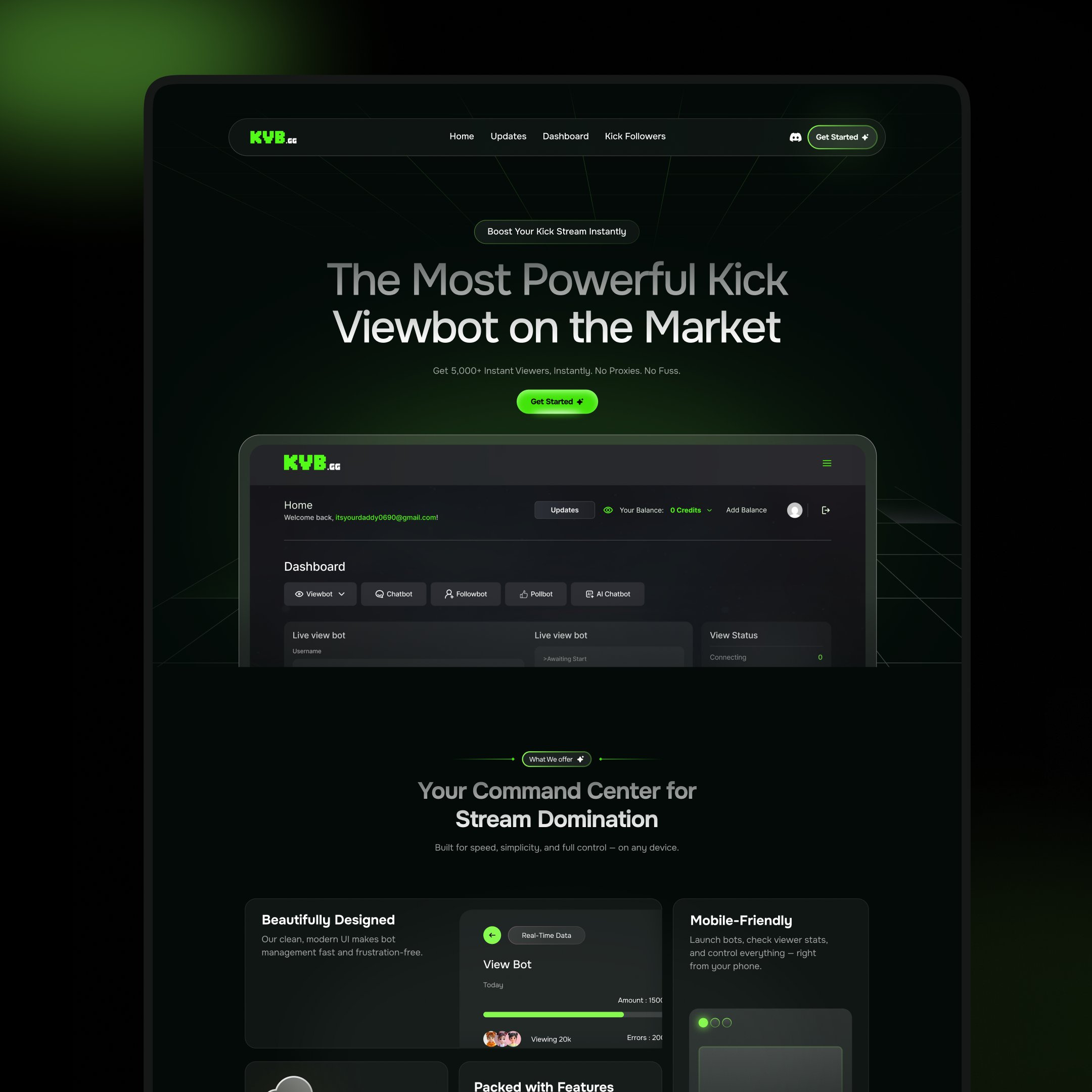 Viewbot Website Design 3d animation branding graphic design motion graphics ui viewbot