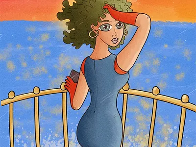 "Boat Girl" animation art boat branding color pencil cover design draw dream girl illustration motion graphics music music video water ink