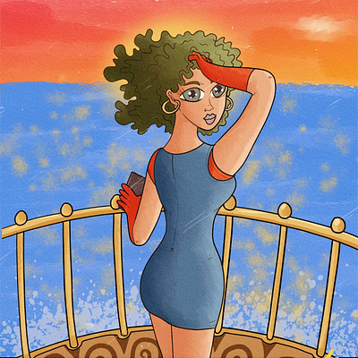 "Boat Girl" animation art boat branding color pencil cover design draw dream girl illustration motion graphics music music video water ink