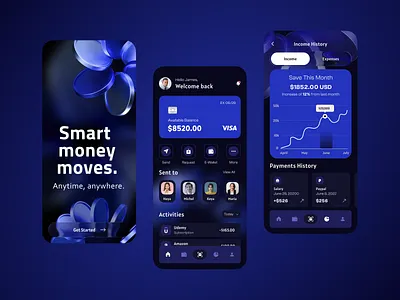 Smart Money Finance App app app design finance finance app money smart money ui ui design ux ui design