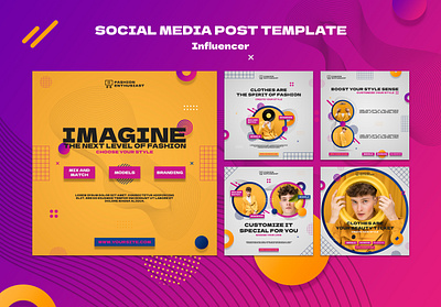 Influencer social media posts 3d animation graphic design motion graphics