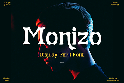 Monizo Display Serif branding classic serif content font display font fashion font headline font invitation font logotype menu font modern serif serif typography vintage font webfont wedding font