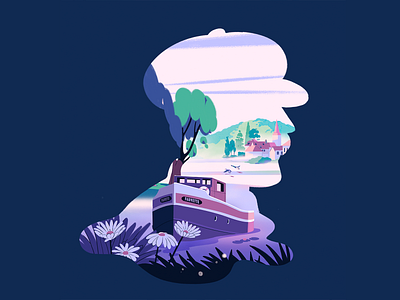 Seine & Eure Tourism ambiant character design fagostudio illustration landscape people texture tourism