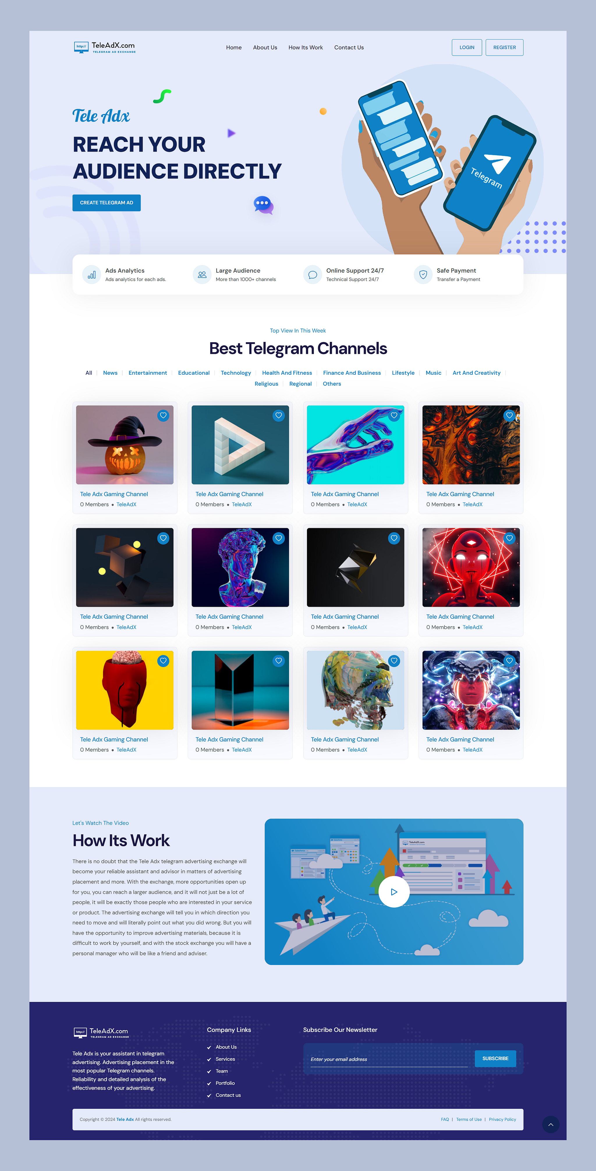 Landing Page for Telegram Ads – Modern & Conversion-Focused UI by SD Aminul  on Dribbble