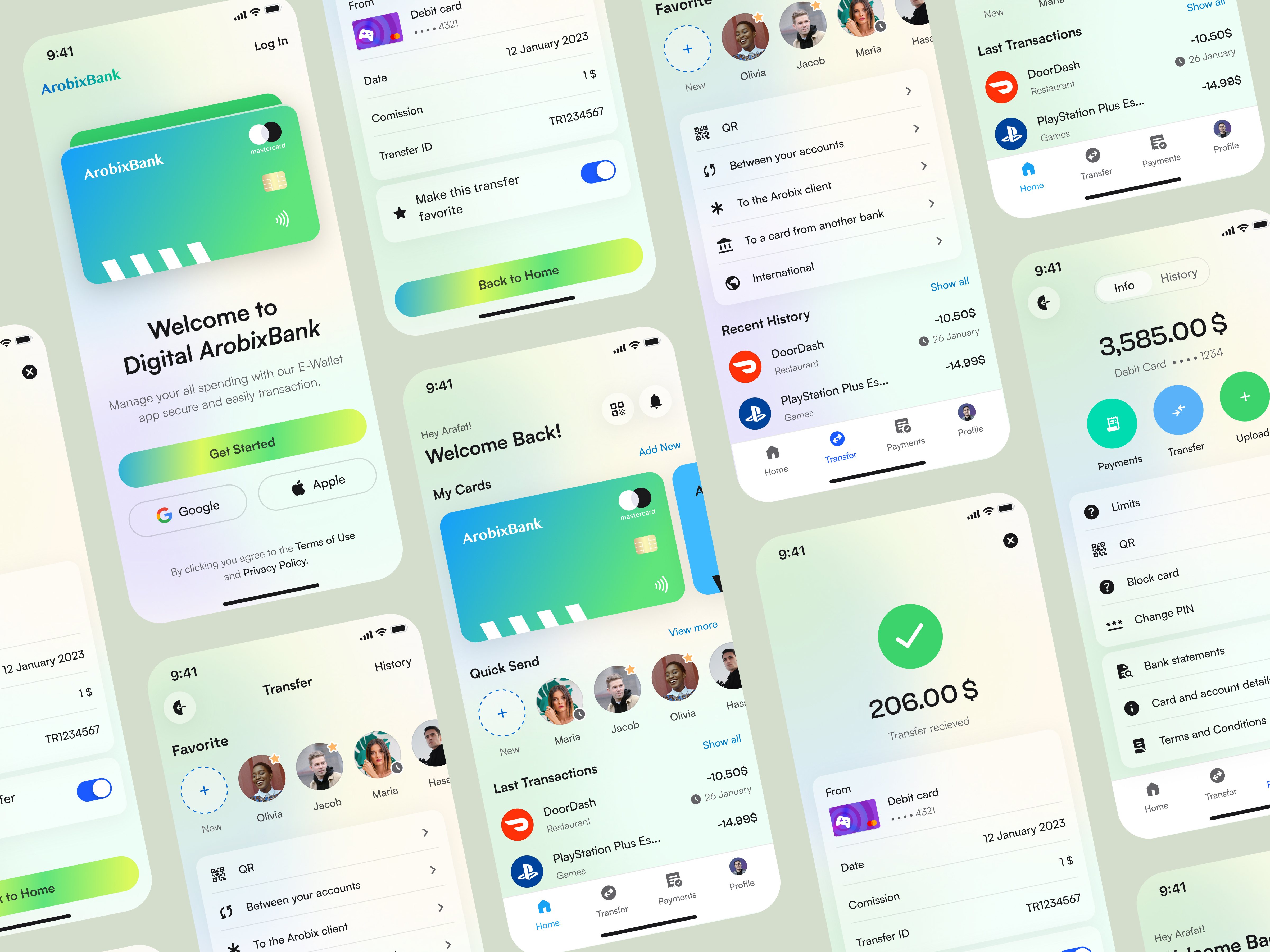 ArobixBank - Wallet Mobile App Design app app design banking digital wallet finance finance app fintech mobile app design mobile banking money neobanking payment personal finance send money transaction transfer ui design user interface wallet wallet app