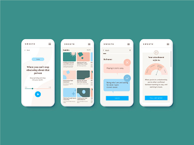 UI & Branding ✦ Sweetn branding business illustrations dating design graphic design mindful mindfulness ui uxui uxui design web design