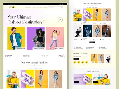Threads – eCommerce Store Website Design apparel ecommerce web clothing store ui creative website ecommerce website fashion shop fashion website design landing page minimal website website
