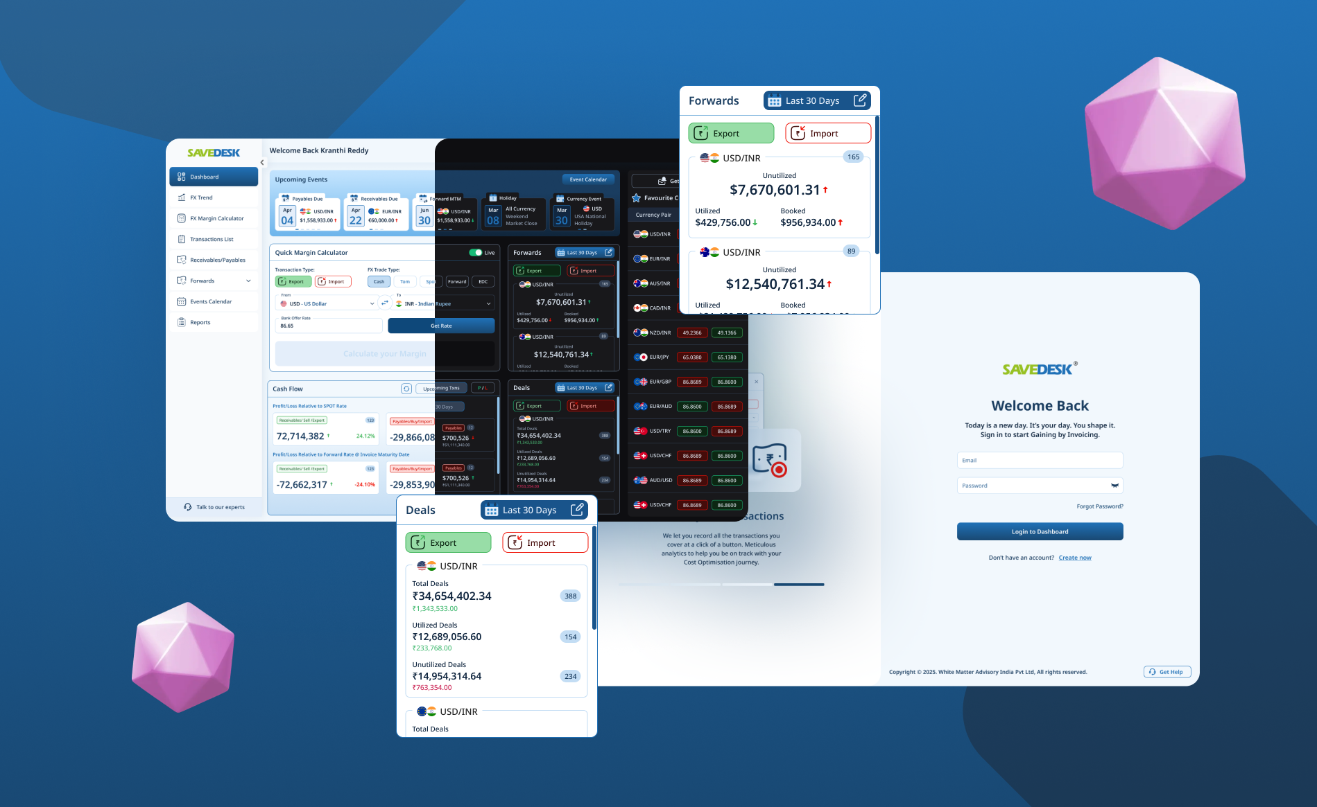 💰 SaveDesk – Fintech Platform & Cost Optimization figma prototype redesign ui wireframe