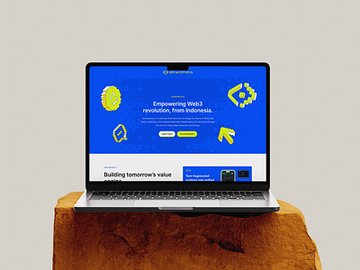 Company Landing page blue design branding company profile company website crypto design fun branding graphic design illustration landing page logo ui ux vector web design website