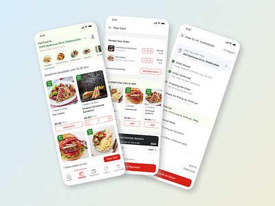 Fast Food Delivery App app design food ui uiux