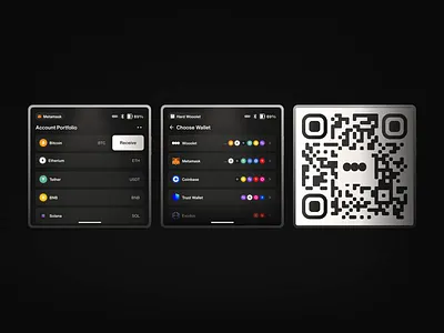 Wooolet Hardwallet - Receive Crypto Flow 3d animation app bitcoin blockchain branding crypto crypto wallet cryptocurrency design graphic design illustration logo motion graphics typography ui uigo ux vector wallet
