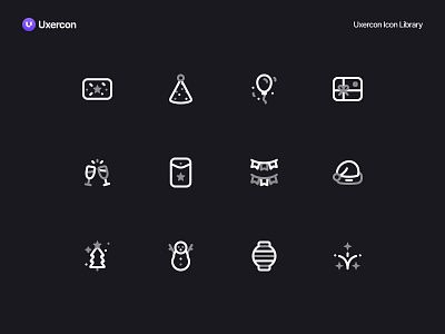 Festivity - Uxercon Icon Library animation birthday celebration decoration design event festival festive festivity figma holiday icon icon design logo party ui uiux ux uxercon