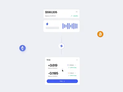 Kinetic - Cryptocurrency Component Library animate b2b blockchain clean component crypto crypto currency dapp defi dipa inhouse fintech investment minimalist modern design product design saas startup ui uiux