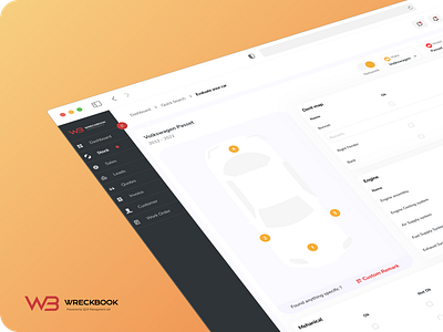 Wreckbook – Modern Vehicle Damage & Inventory Management UI adminpanel fleetmanagement interactiondesign uiux vehiclemanagement