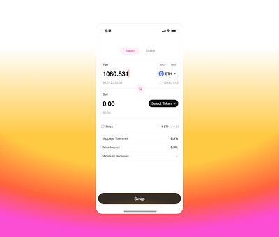 Token Swap Apps branding crypto design ui user experience user interface ux web3