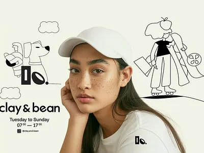 Clay & Bean Visual Identity bolddesign brand design brand designer branded collateral branding coffeebrand coffeeshop coffeeshoplondon customdesign freelance freelancer graphic design london londoncoffee minimallogo oanamaries sustainable sustainablecoffee