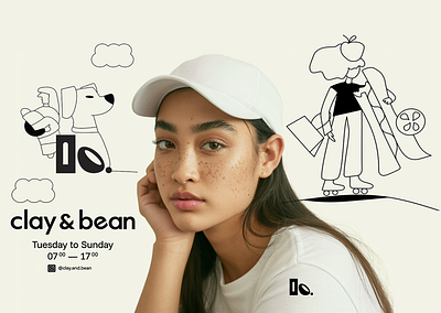 Clay & Bean Visual Identity bolddesign brand design brand designer branded collateral branding coffeebrand coffeeshop coffeeshoplondon customdesign freelance freelancer graphic design london londoncoffee minimallogo oanamaries sustainable sustainablecoffee