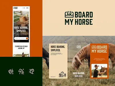 Branding & Website Design for Board My Horse🐴 brand designer brand guidelines brand identity brandbook branding design logo logo design logo horses web horses webdesign