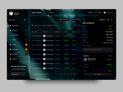 Modern Admin Dashboard UI for E-Commerce Orders 3d animation branding design figma framer graphic design illustration logo motion graphics ui uiux ux web design