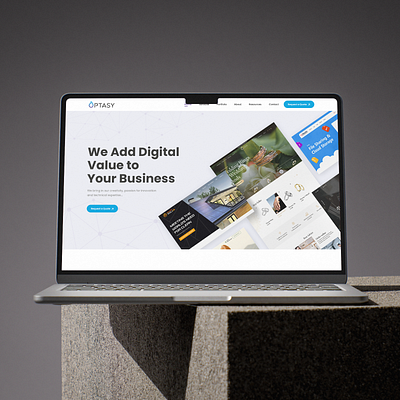 Optasy Website app branding business company creative agency design digita digital strategy lnading page logo minimalist mobile modern optasy ui ux design value web devlopment webflow