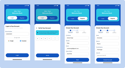 Login/Signup for Voter App branding design figma graphic design sign in sign up ui ui design user experience ux ux design visual design
